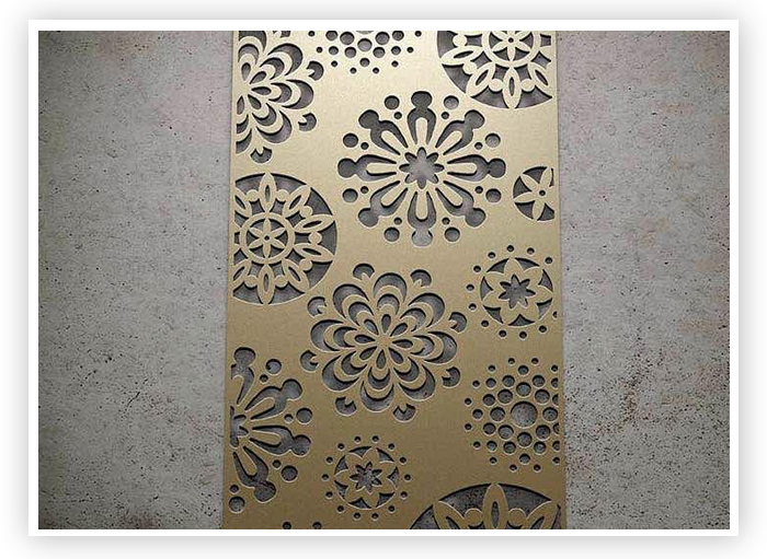 PVD Colour Coated Laser Cut Panels In Stainless Steel Exporter